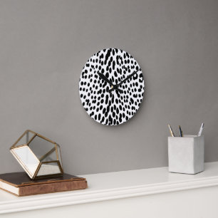 Reloj Redondo Mediano Energía de Leopardo Salvaje – Moda Audaz con Estam