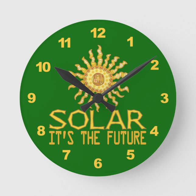 Reloj Redondo Mediano Energía solar (Anverso)