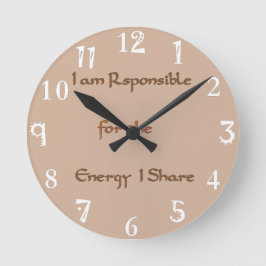 Reloj Redondo Mediano Energía Yo comparto las circunstancias en breve