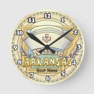 Reloj Redondo Mediano Enfermera de Arkansas