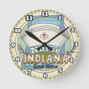 Reloj Redondo Mediano enfermera de Indiana