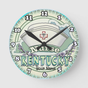 Reloj Redondo Mediano Enfermera de Kentucky