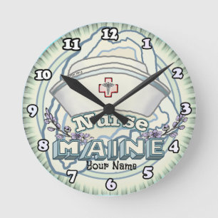Reloj Redondo Mediano Enfermera de Maine