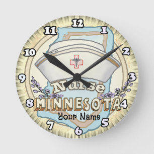 Reloj Redondo Mediano Enfermera de Minnesota