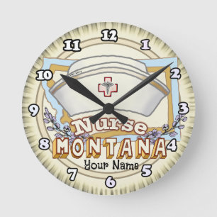 Reloj Redondo Mediano Enfermera de Montana