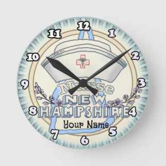 Reloj Redondo Mediano Enfermera de New Hampshire