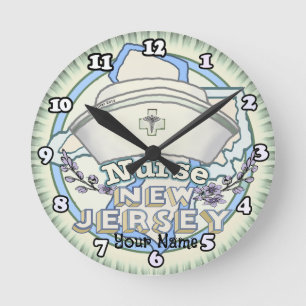 Reloj Redondo Mediano Enfermera de Nueva Jersey