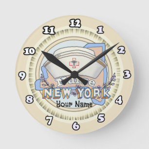 Reloj Redondo Mediano Enfermera de Nueva York