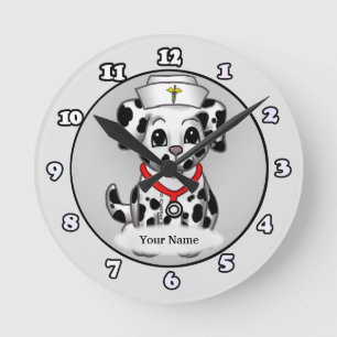 Reloj Redondo Mediano enfermera de perrito