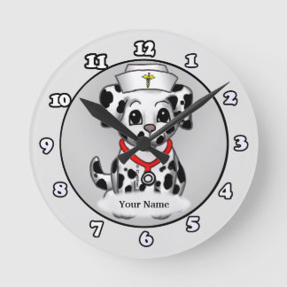 Reloj Redondo Mediano enfermera de perrito