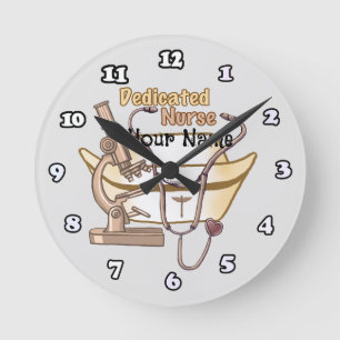 Reloj Redondo Mediano Enfermera Dedicada y Genial