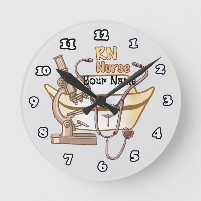 Reloj Redondo Mediano Enfermera Genial (Anverso)