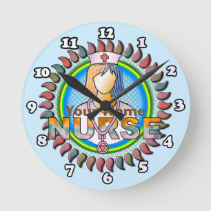 Reloj Redondo Mediano enfermera genial