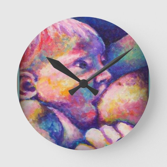 Reloj Redondo Mediano Enfermería bebé  (Anverso)