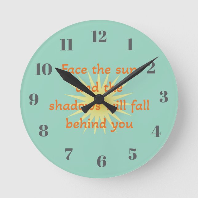 Reloj Redondo Mediano Enfrenta el sol (Anverso)