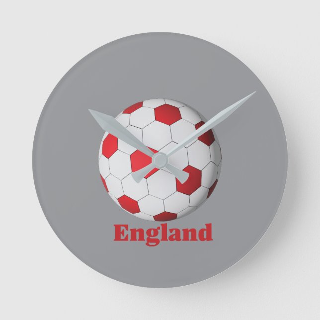 Reloj Redondo Mediano England Soccer (Anverso)