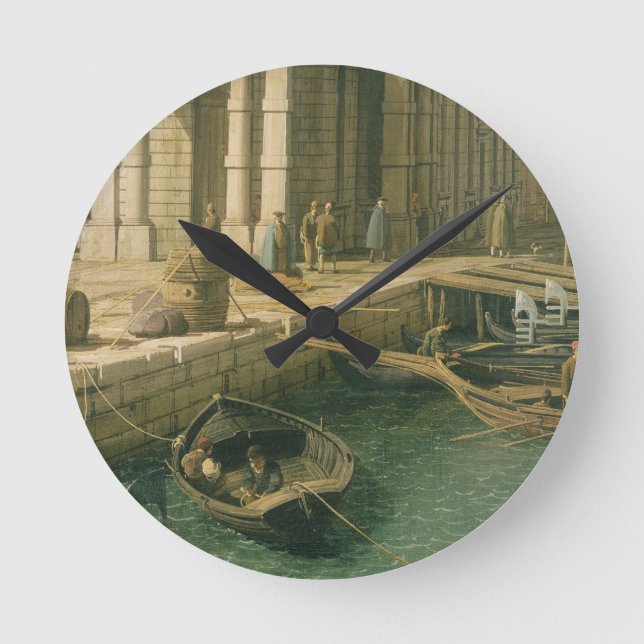 Reloj Redondo Mediano Entrada al Gran Canal: Pareciendo del oeste, (Anverso)