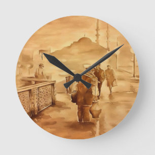 Reloj Redondo Mediano Entrega De Yogur En El Histórico Arte De La Pintur