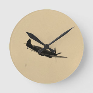 Reloj Redondo Mediano Entrenador Spitfire en vuelo