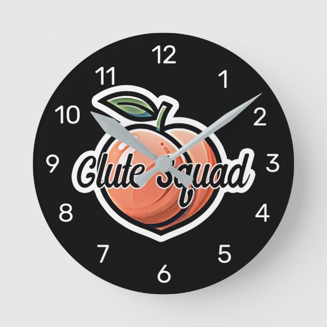 Reloj Redondo Mediano Entrenamiento De Fitness De Glute Squad Peach (Anverso)