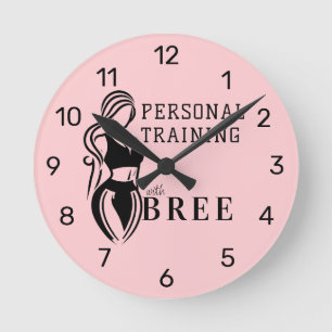 Reloj Redondo Mediano Entrenamiento Personal de Fitness Femenino Minimal