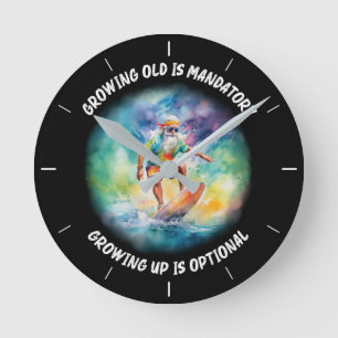 Reloj Redondo Mediano envejecer es obligatorio, crecer es opcional