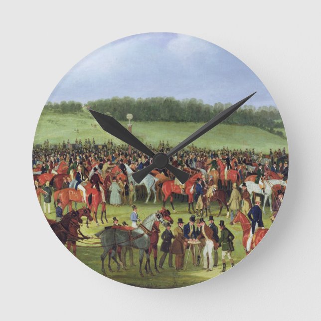 Reloj Redondo Mediano Epsom Races: The Betting Post (oil on canvas) (Anverso)