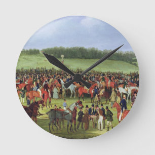 Reloj Redondo Mediano Epsom Races: The Betting Post (oil on canvas)