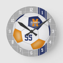 Reloj Redondo Mediano equipo naranja azul colores varsity stripes soccer