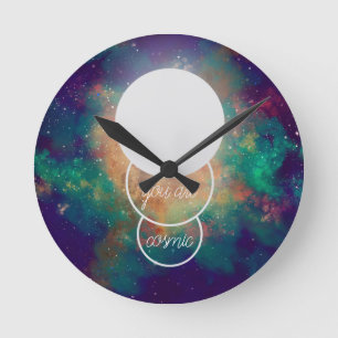 Reloj Redondo Mediano eres nebulosa cósmica luna llena