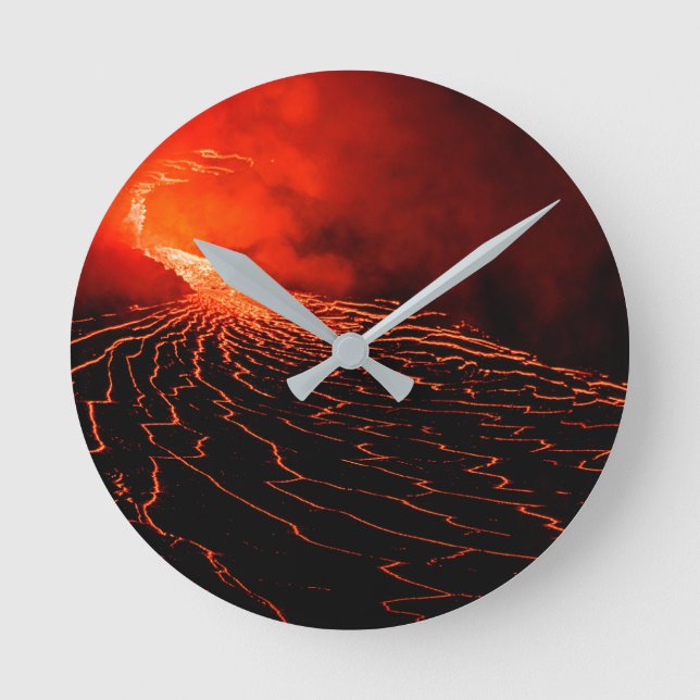 Reloj Redondo Mediano erupción volcánica (Anverso)
