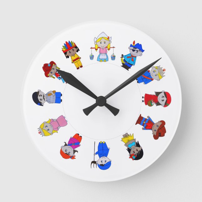 Reloj Redondo Mediano Es un mundo pequeño (Anverso)
