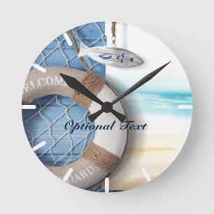 Reloj Redondo Mediano Escena de playa de Life Saver
