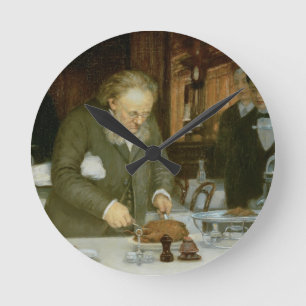 Reloj Redondo Mediano Escena en el restaurante d'Argent del viaje del La