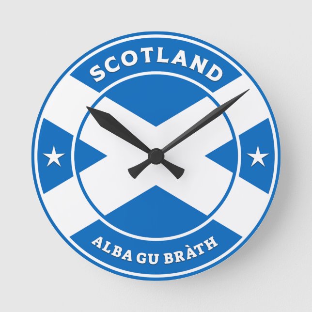Reloj Redondo Mediano Escocia para siempre (Anverso)