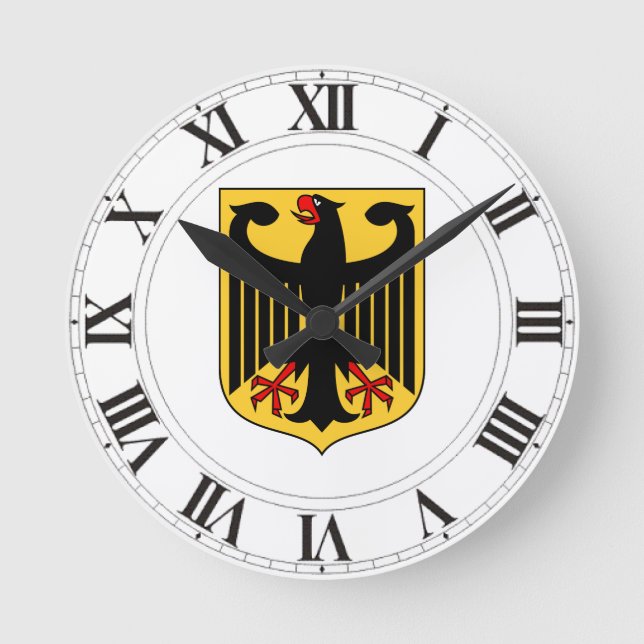 Reloj Redondo Mediano Escudo de armas de Alemania (Anverso)
