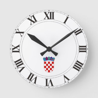Reloj Redondo Mediano Escudo de armas de Croacia