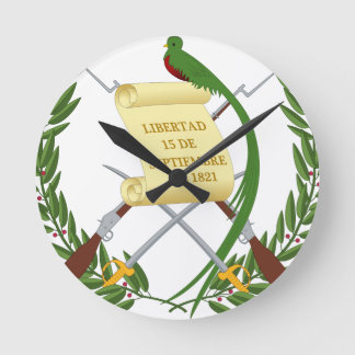 Reloj Redondo Mediano Escudo de armas de Guatemala