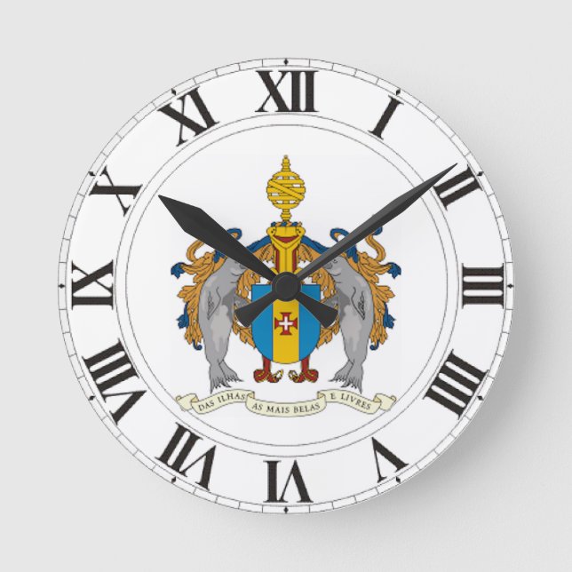 Reloj Redondo Mediano Escudo de armas de Madeira (Portugal) (Anverso)
