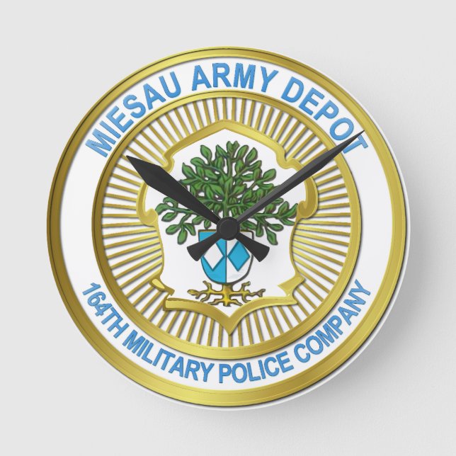 Reloj Redondo Mediano Escudo de armas de Miesau (Anverso)