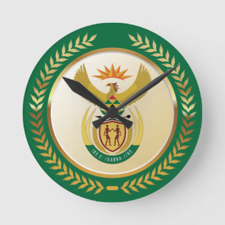 Reloj Redondo Mediano Escudo de armas de Sudáfrica