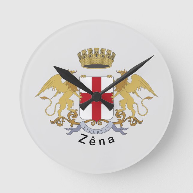 Reloj Redondo Mediano Escudo de armas de Zêna (Génova, Liguria) (Anverso)