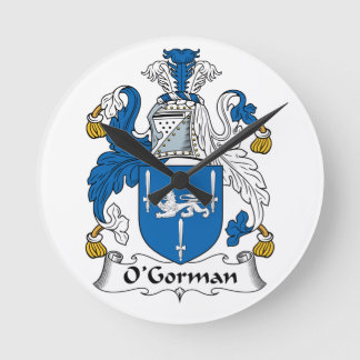 Reloj Redondo Mediano Escudo de la familia de O'Gorman