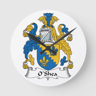 Reloj Redondo Mediano Escudo de la familia de O'Shea