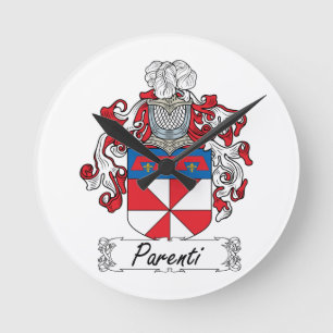 Reloj Redondo Mediano Escudo de la familia de Parenti