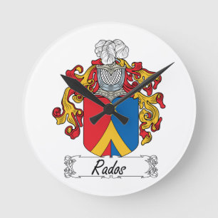 Reloj Redondo Mediano Escudo de la familia de Rados