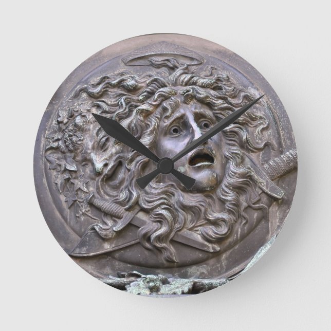 Reloj Redondo Mediano Escudo de la medusa de Athena (Front)