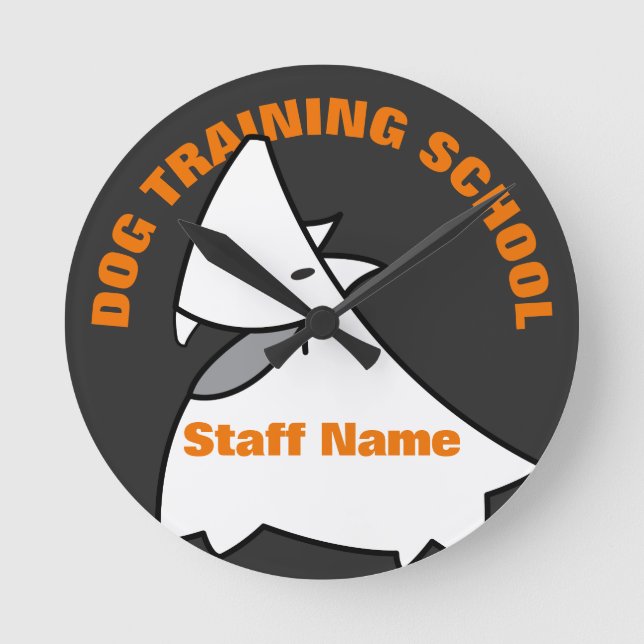 Reloj Redondo Mediano Escuela de formación de perros (Anverso)
