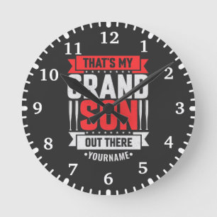 Reloj Redondo Mediano Ese es mi nieto fuera de béisbol