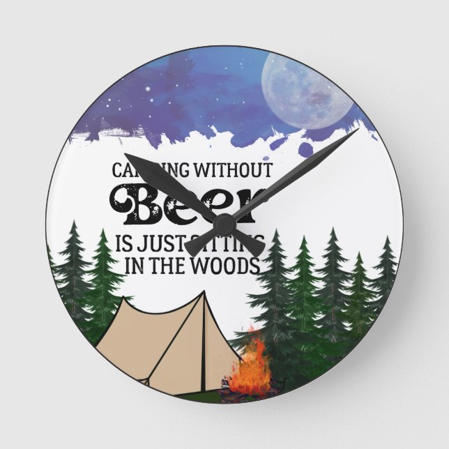 Reloj Redondo Mediano Esenciales de camping (Anverso)